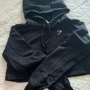 Gymshark training cropped hoodie-Black